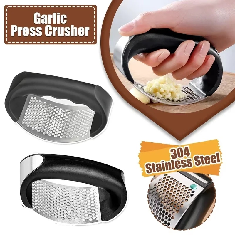 Kitchen Appliances Packages - Handheld Press Garlic Crusher Stainless Steel